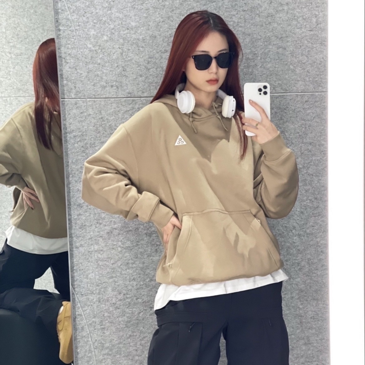 Nike ACG HOODIE 卡其色 長袖 刷毛 帽T 刺繡