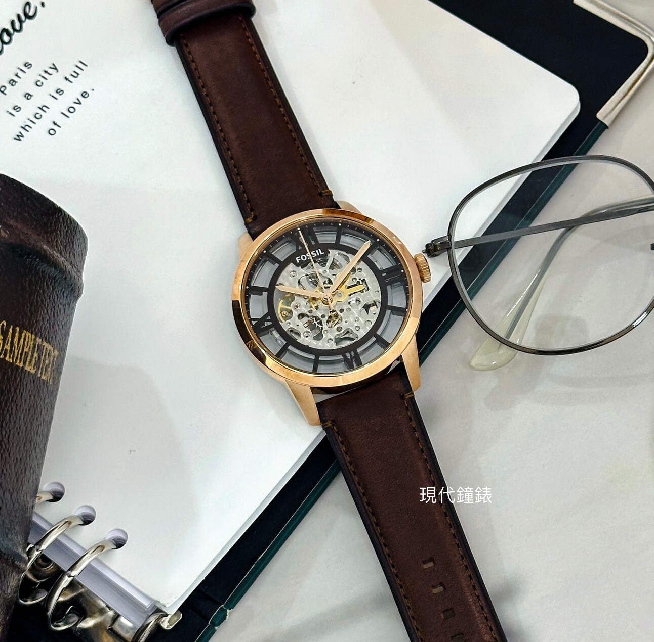 【FOSSIL】Townsman 極致工藝鏤空雕刻機械腕錶 ME3259 44mm 現代鐘錶