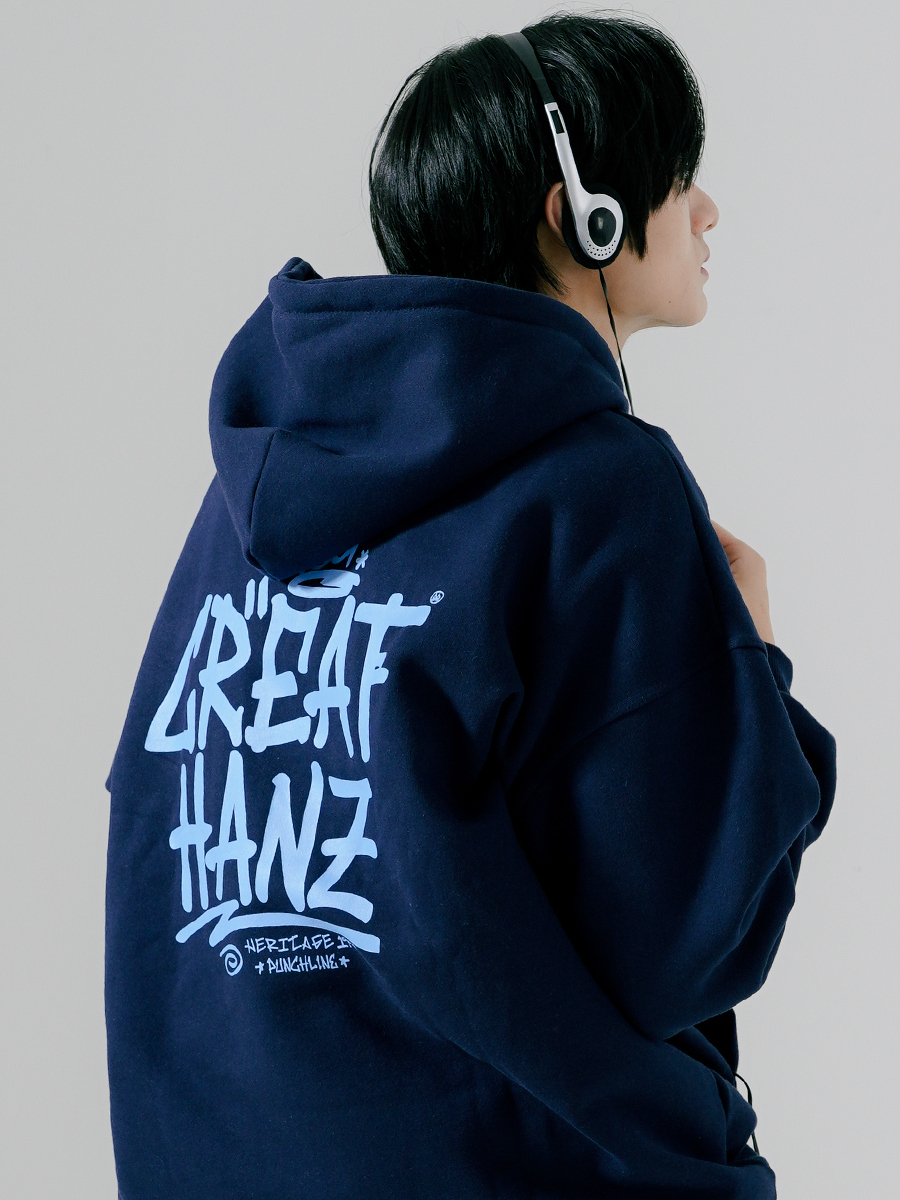 <預購> 韓國PUNCHLINE HANZ 👑 塗鴉刷毛帽T