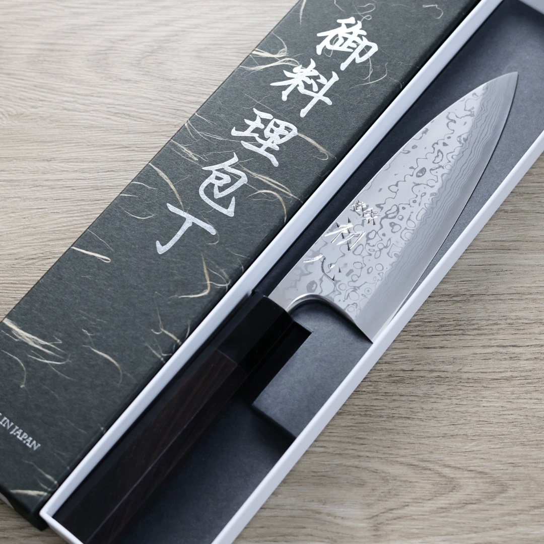 初心x彌氏良寬  出刃 165mm 青紙鋼 墨流