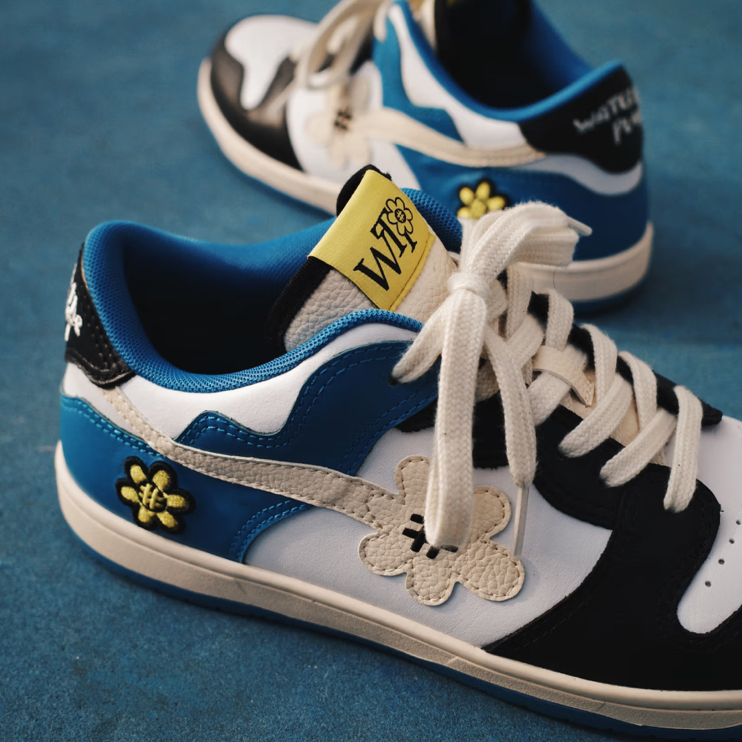 Water The Plant 日本潮流品牌 WTP 小閃電倒勾 藍黑 花花 WTPS1123-93-010