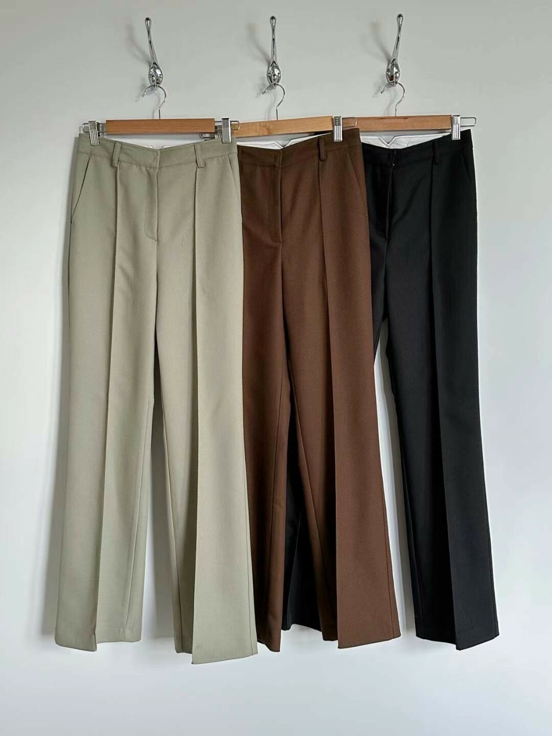 前直線西裝喇叭長褲