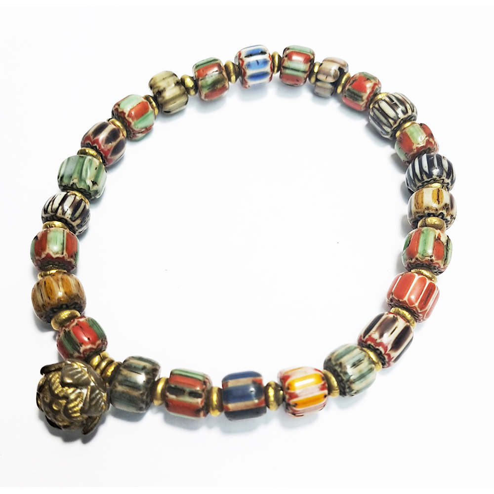 金蓮+雪芙蘭琉璃手珠7 mm【十方】152834