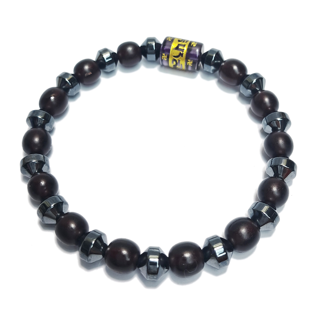 六字真言&健康磁石&靈草藥珀手珠7mm【十方】152819