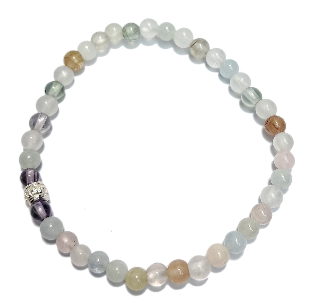 六字真言{純銀}&摩根石手珠4.4mm【十方】152880