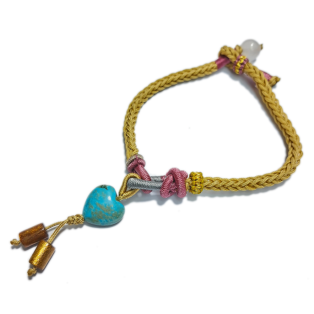 愛心{綠松石}&中國結手鍊【十方】152890