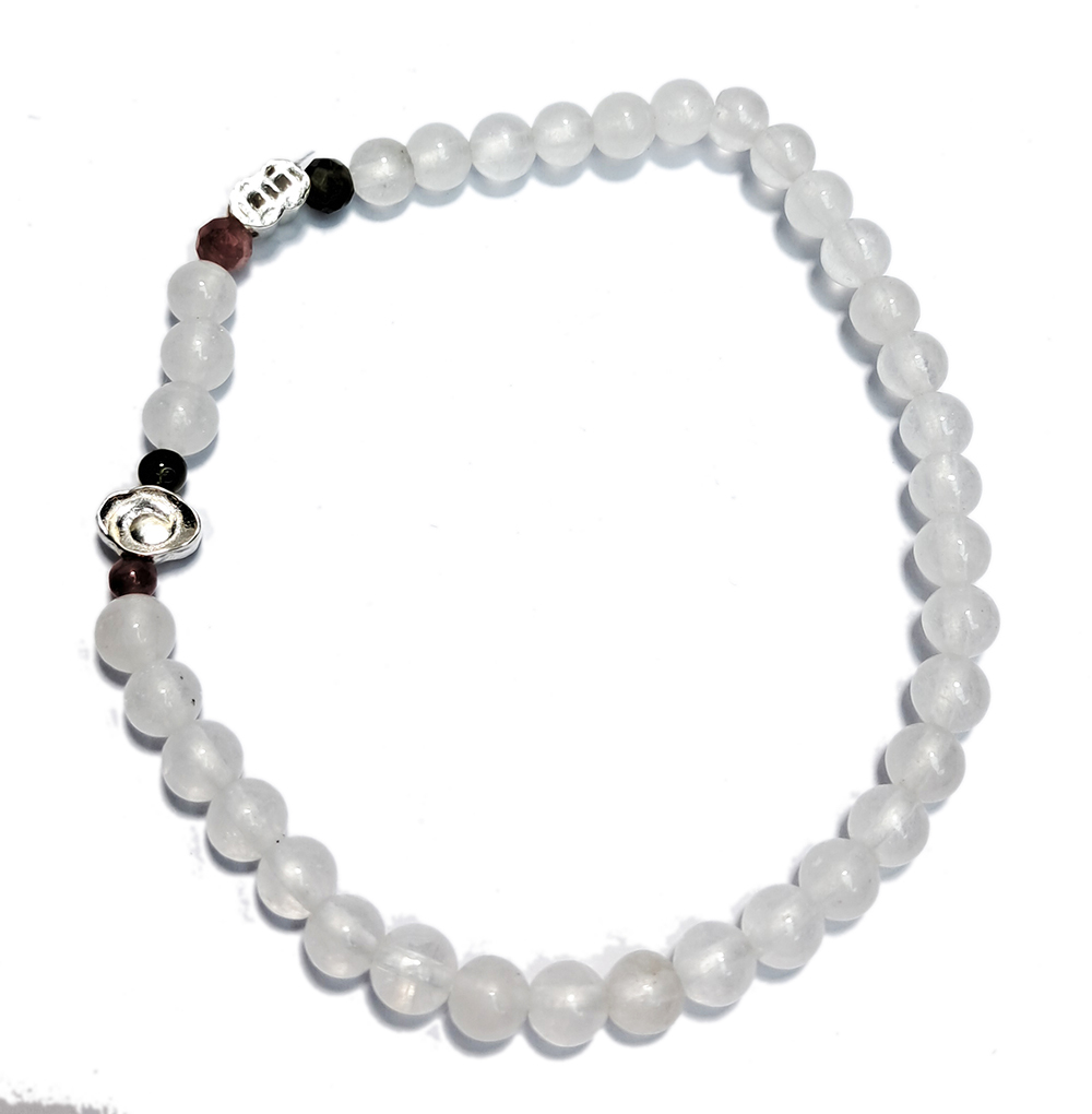 吉祥雲財源滾滾{純銀}&月光石手珠4.4mm【十方】152887