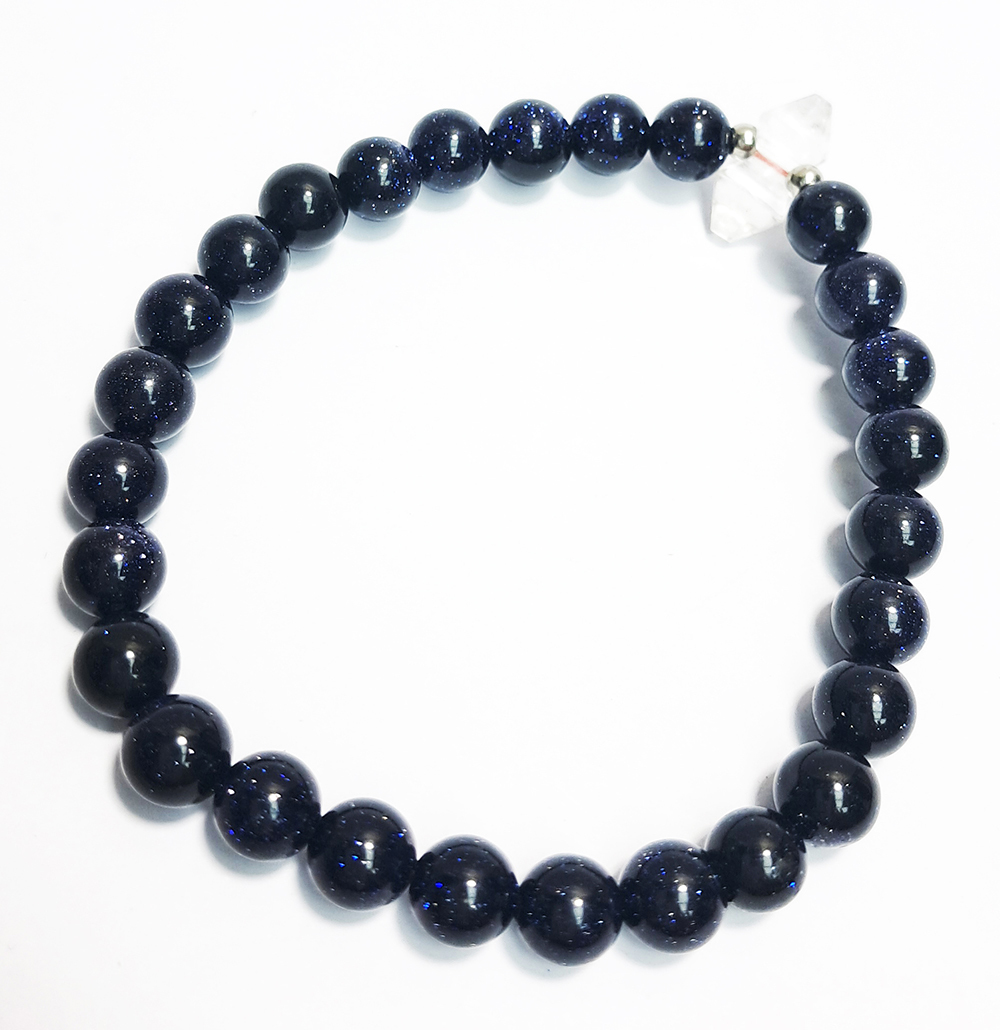 金剛杵{水晶}&藍砂石手珠6mm【十方】152862