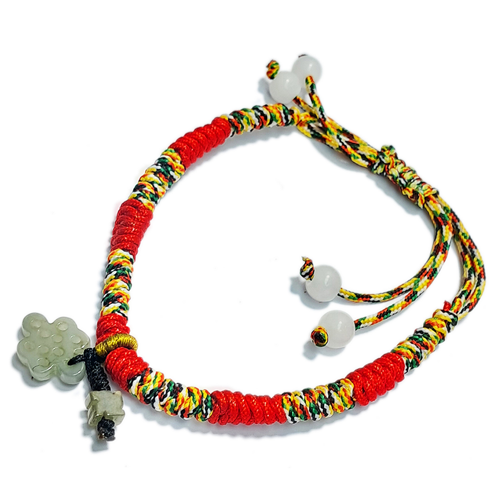 卍 吉祥結{玉}五色線手鍊【十方】152904