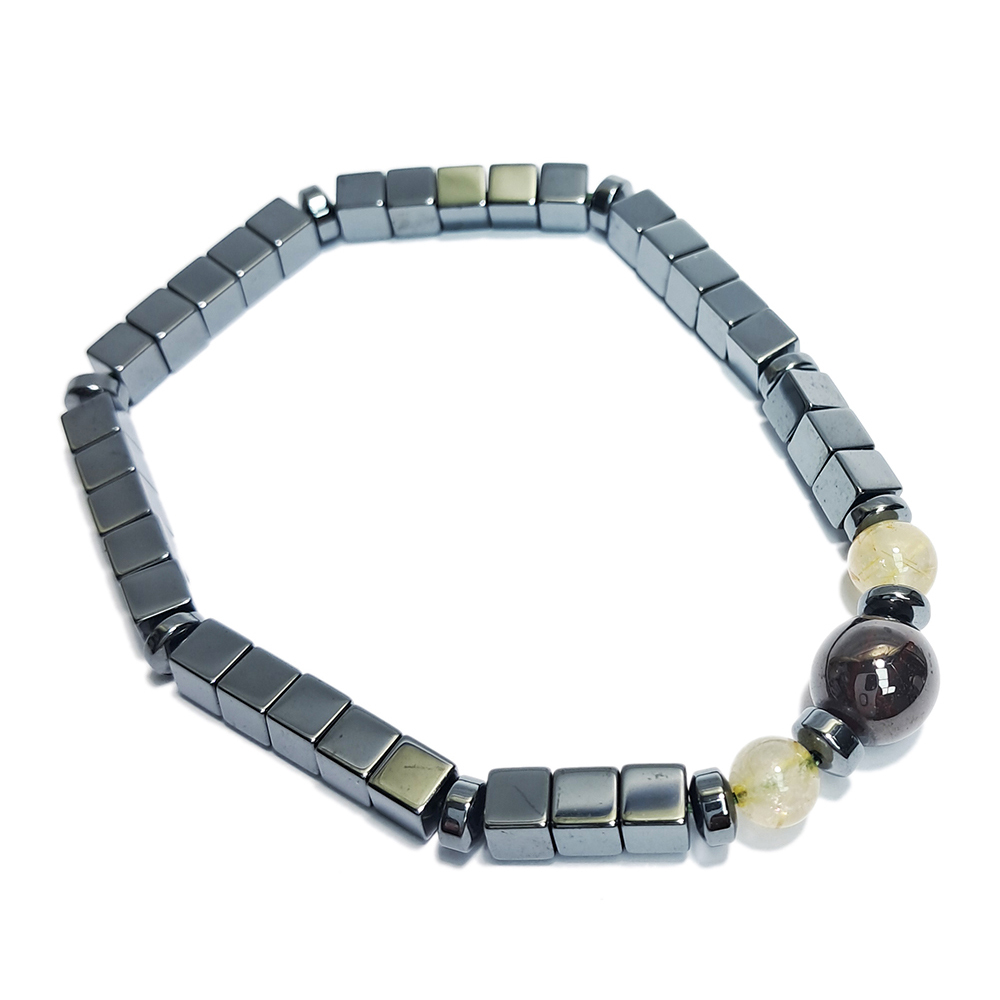 水龍珠&鈦晶&健康磁石方形手珠4.5mm【十方】152817