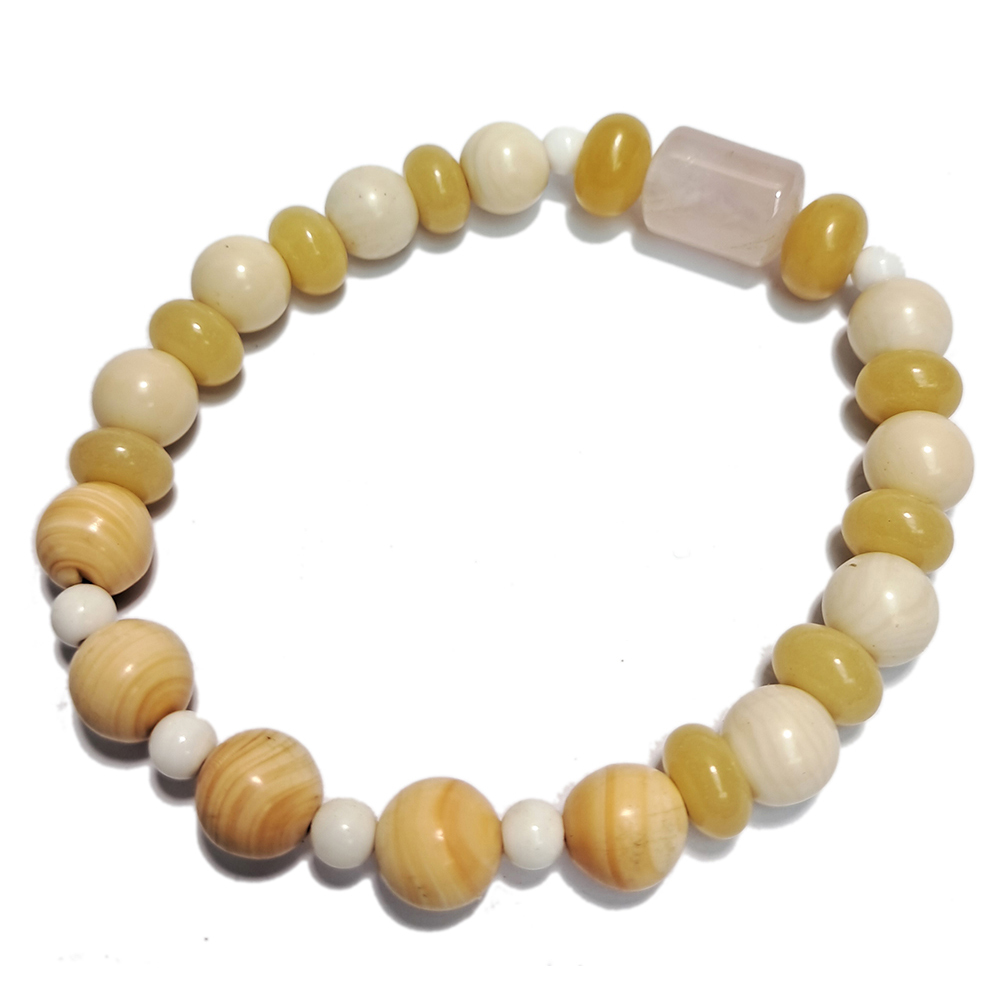 粉晶柱&硨磲手珠8mm【十方】152840