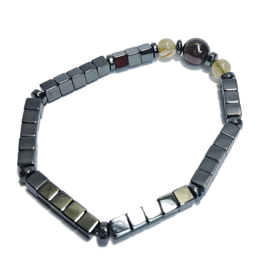 水龍珠&鈦晶&健康磁石方形手珠4.5mm【十方】152817