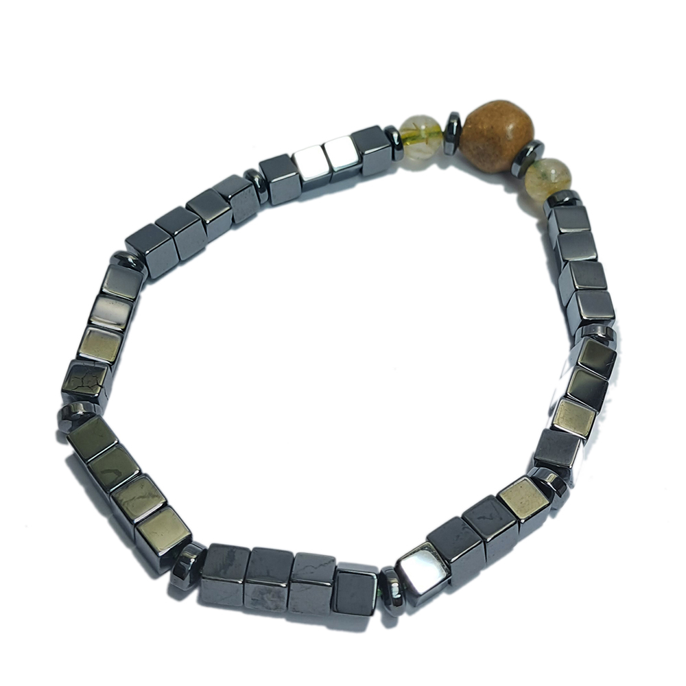 跳出舍利&鈦晶&健康磁石方形手珠4.5mm【十方】152818