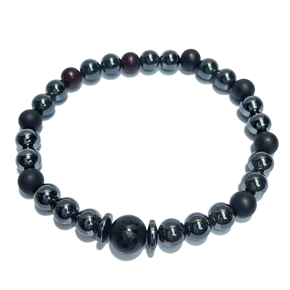 六字真言&健康磁石&藥珀手珠6mm【十方】152820