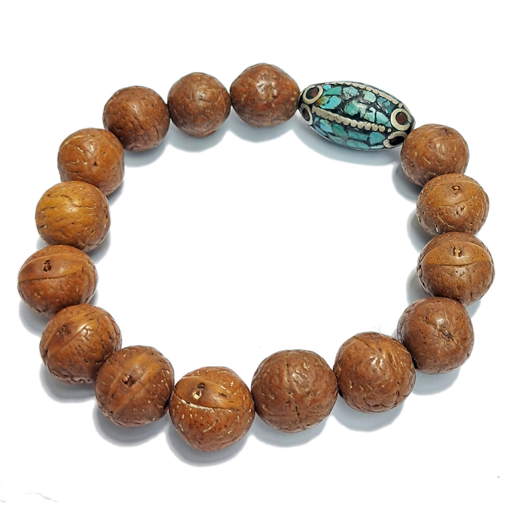 綠松石手工珠&鳳眼菩提手珠 13mm【十方】152814