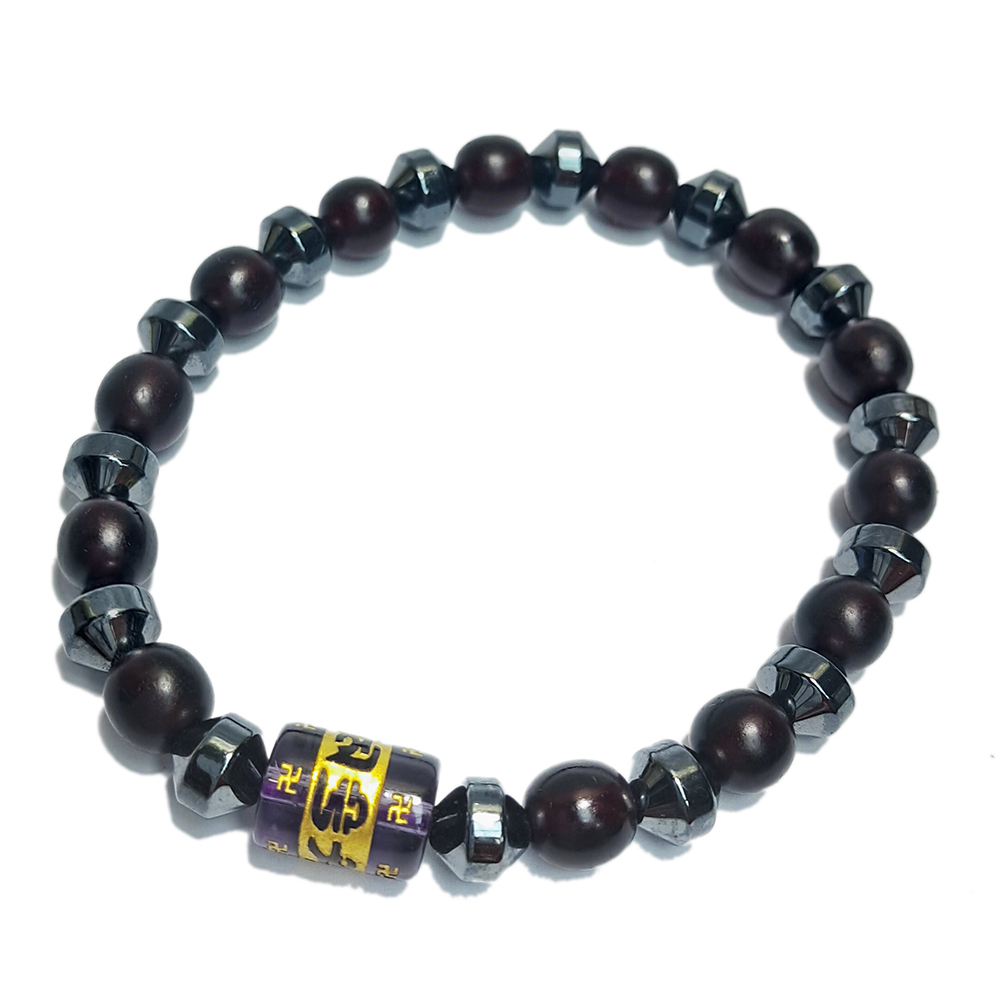 六字真言&健康磁石&靈草藥珀手珠7mm【十方】152819