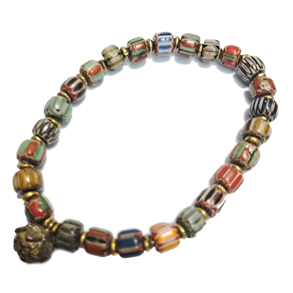 金蓮+雪芙蘭琉璃手珠7 mm【十方】152834