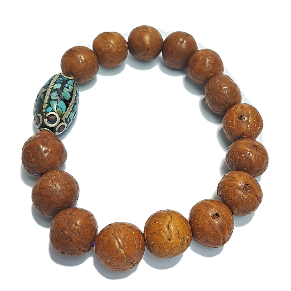 綠松石手工珠&鳳眼菩提手珠 13mm【十方】152814