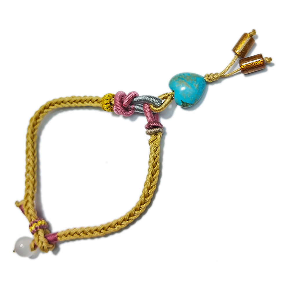 愛心{綠松石}&中國結手鍊【十方】152890