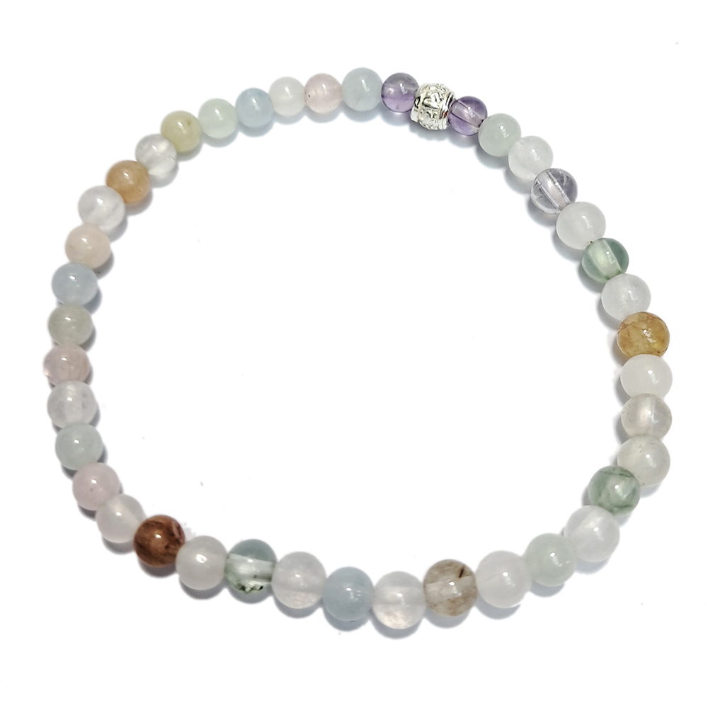 六字真言{純銀}&摩根石手珠4.4mm【十方】152880