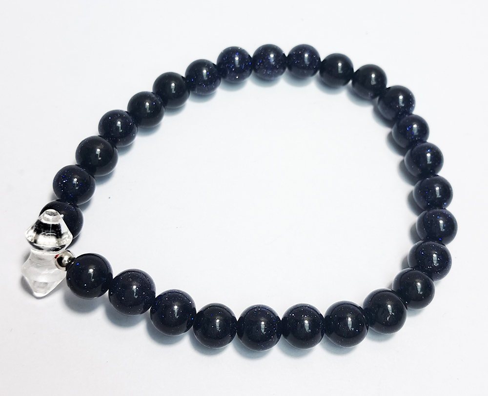 金剛杵{水晶}&藍砂石手珠6mm【十方】152862