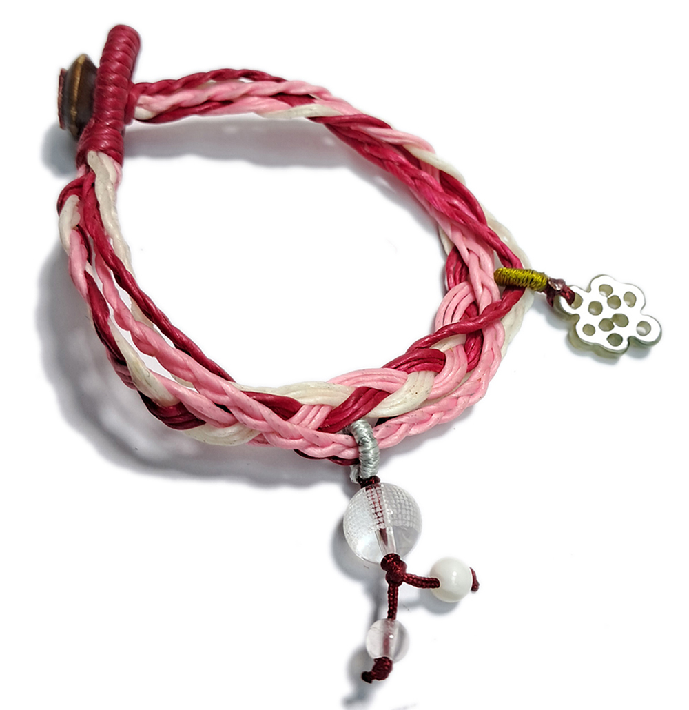 寶篋印{水晶}&盤常結{玉}中國結手鍊【十方】152901