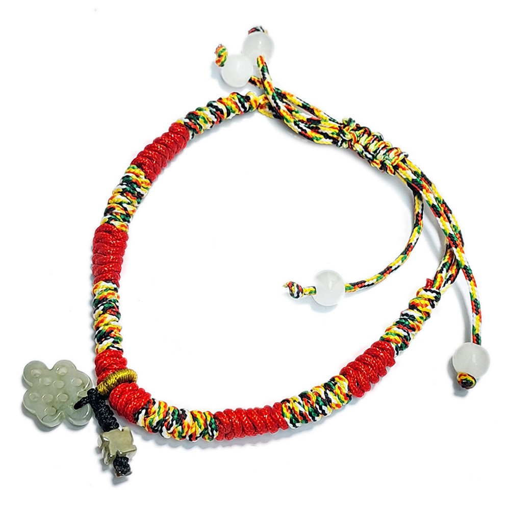 卍 吉祥結{玉}五色線手鍊【十方】152904