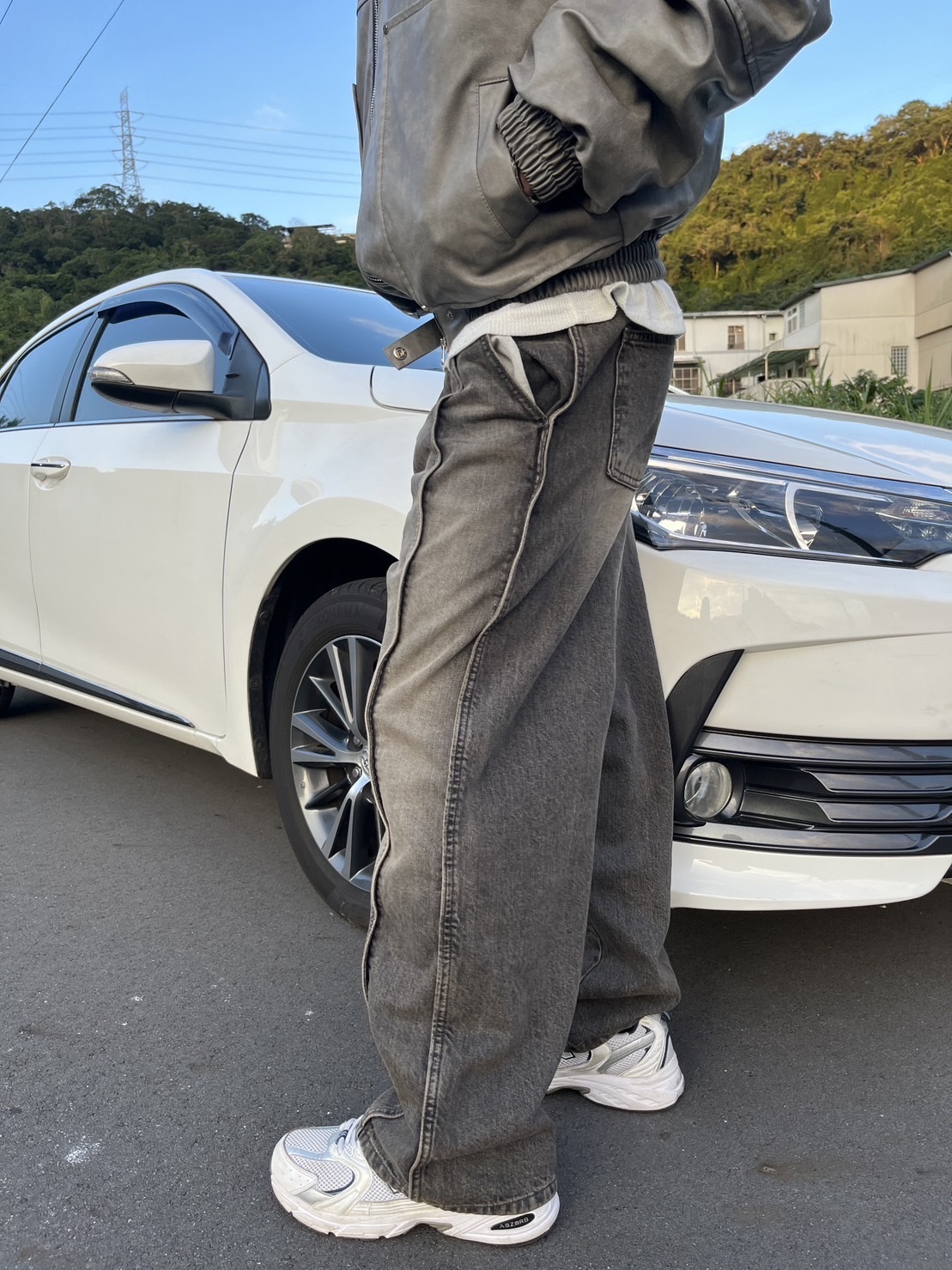 🇰🇷韓國 雙線 刷色 泥染 單寧 牛仔長褲