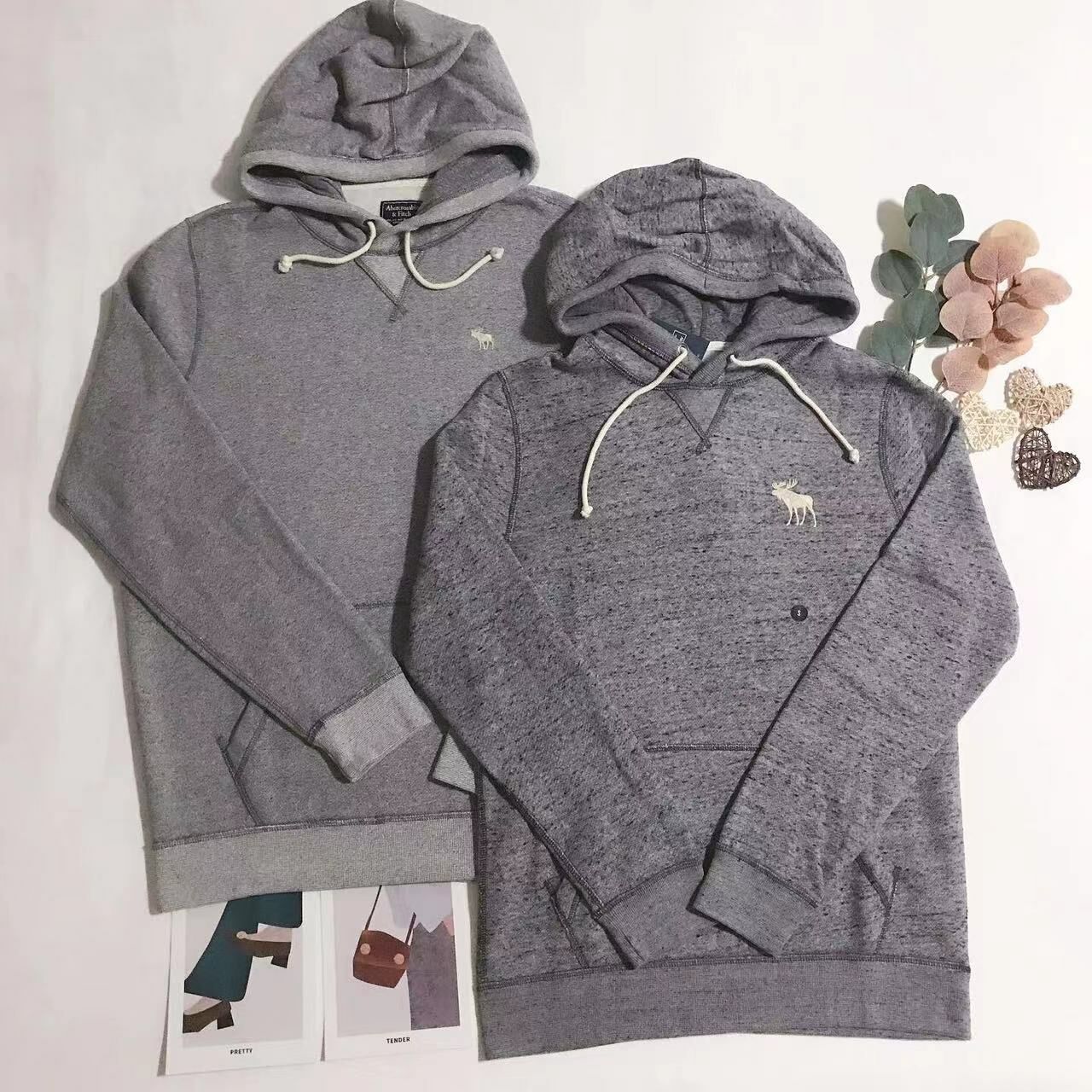A & F SMALL LOGO HOODIES