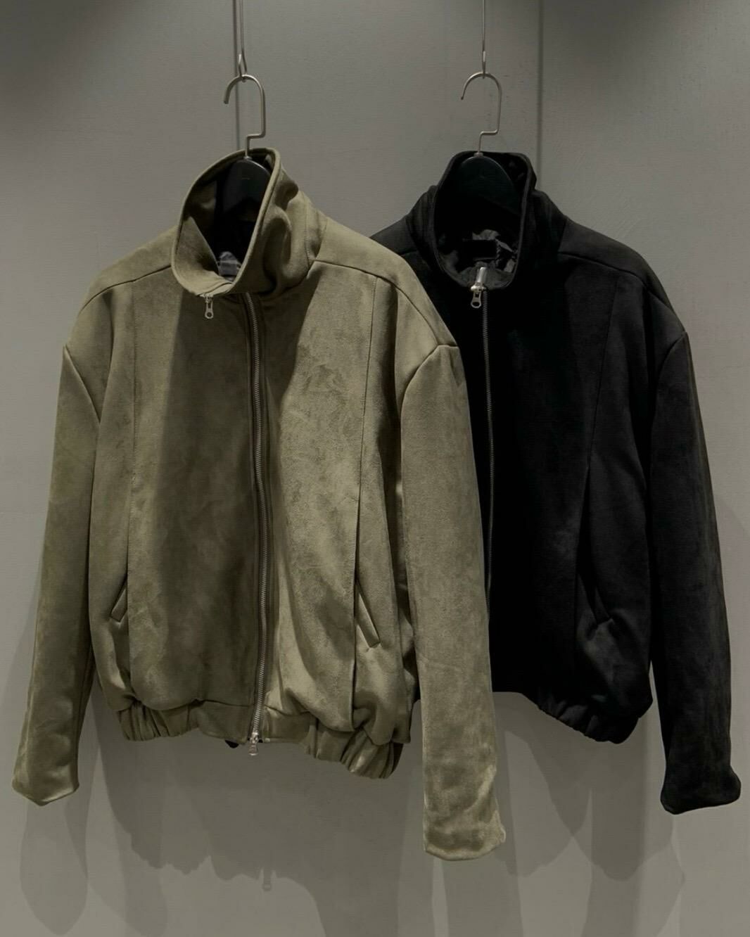 高領拉鍊猄皮褸(薄夾棉) JK2460