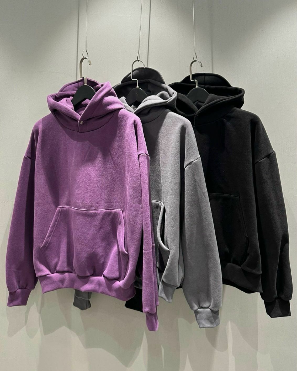 淨色連帽衛衣(薄抓毛底) T5264