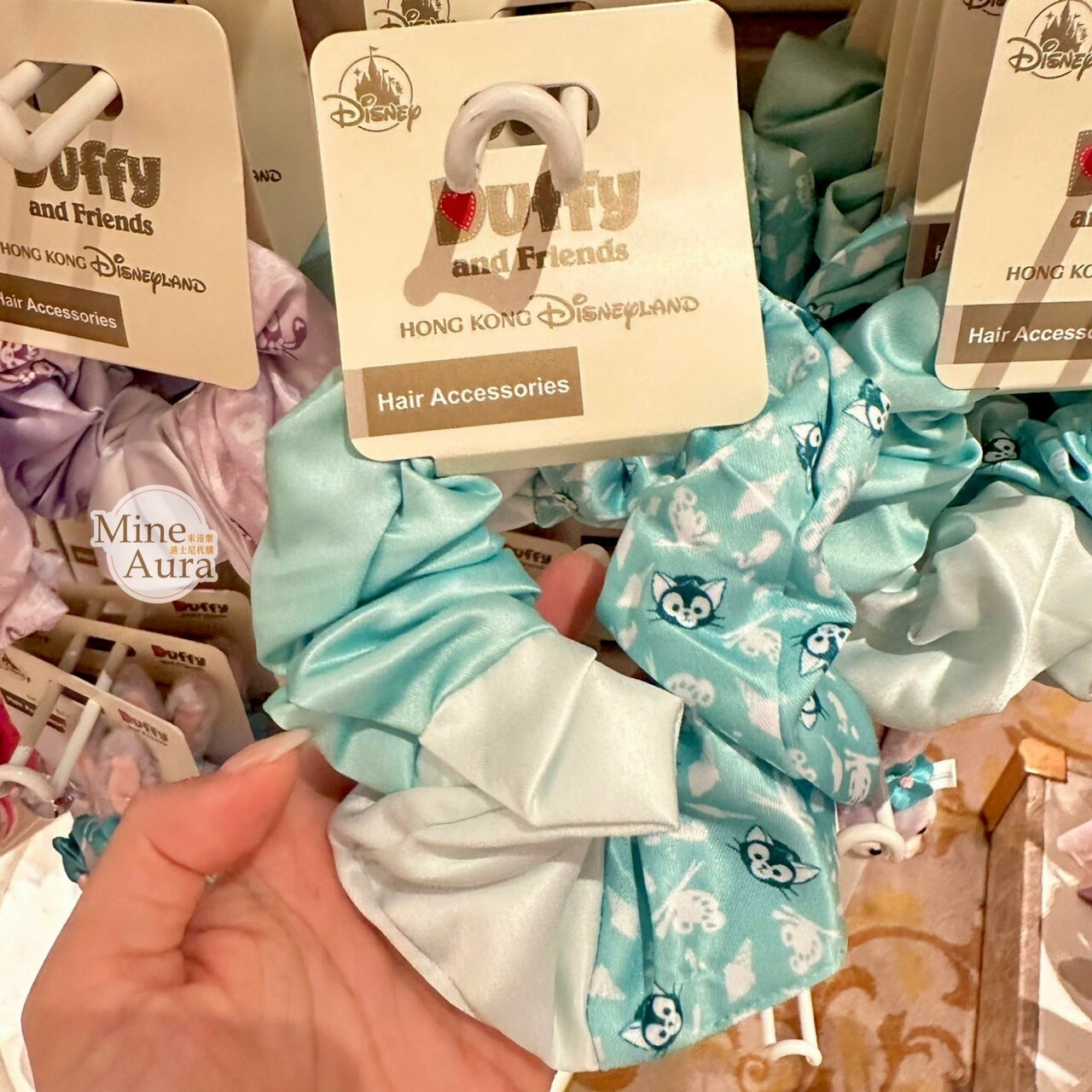 傑拉托尼 畫家貓 Gelatoni 綠色 漸層圖案 髮束 大腸圈 髮飾 -香港迪士尼樂園