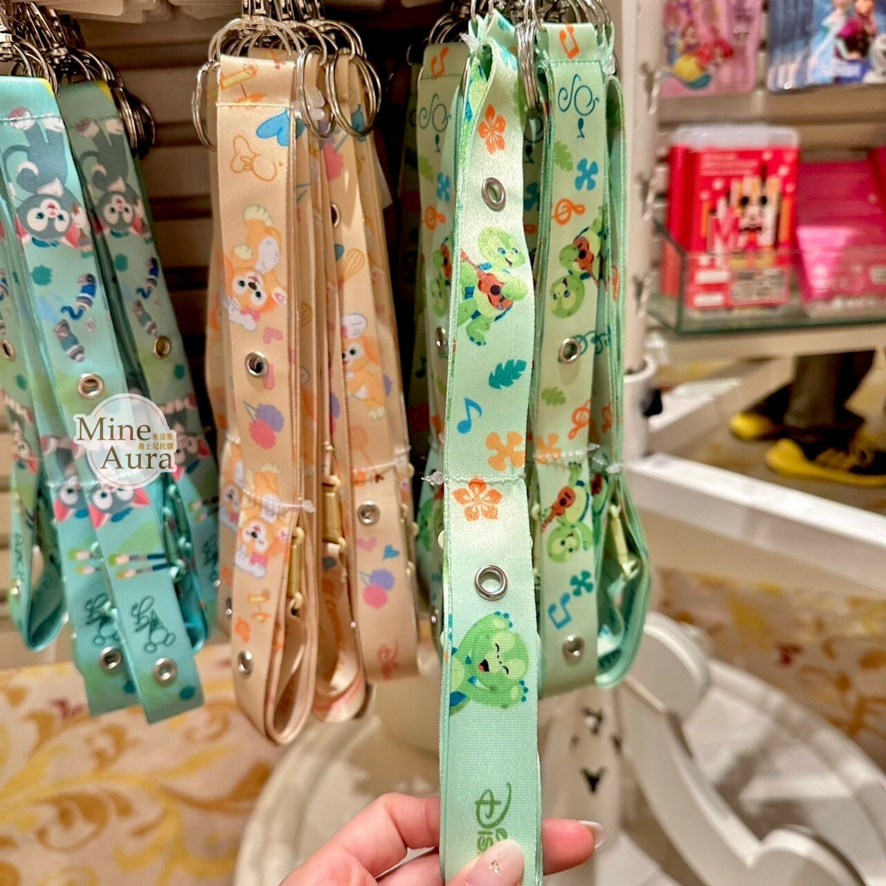 奧樂米拉 海龜 OluMel 吊飾 掛飾 滿版圖案掛繩 -香港迪士尼樂園