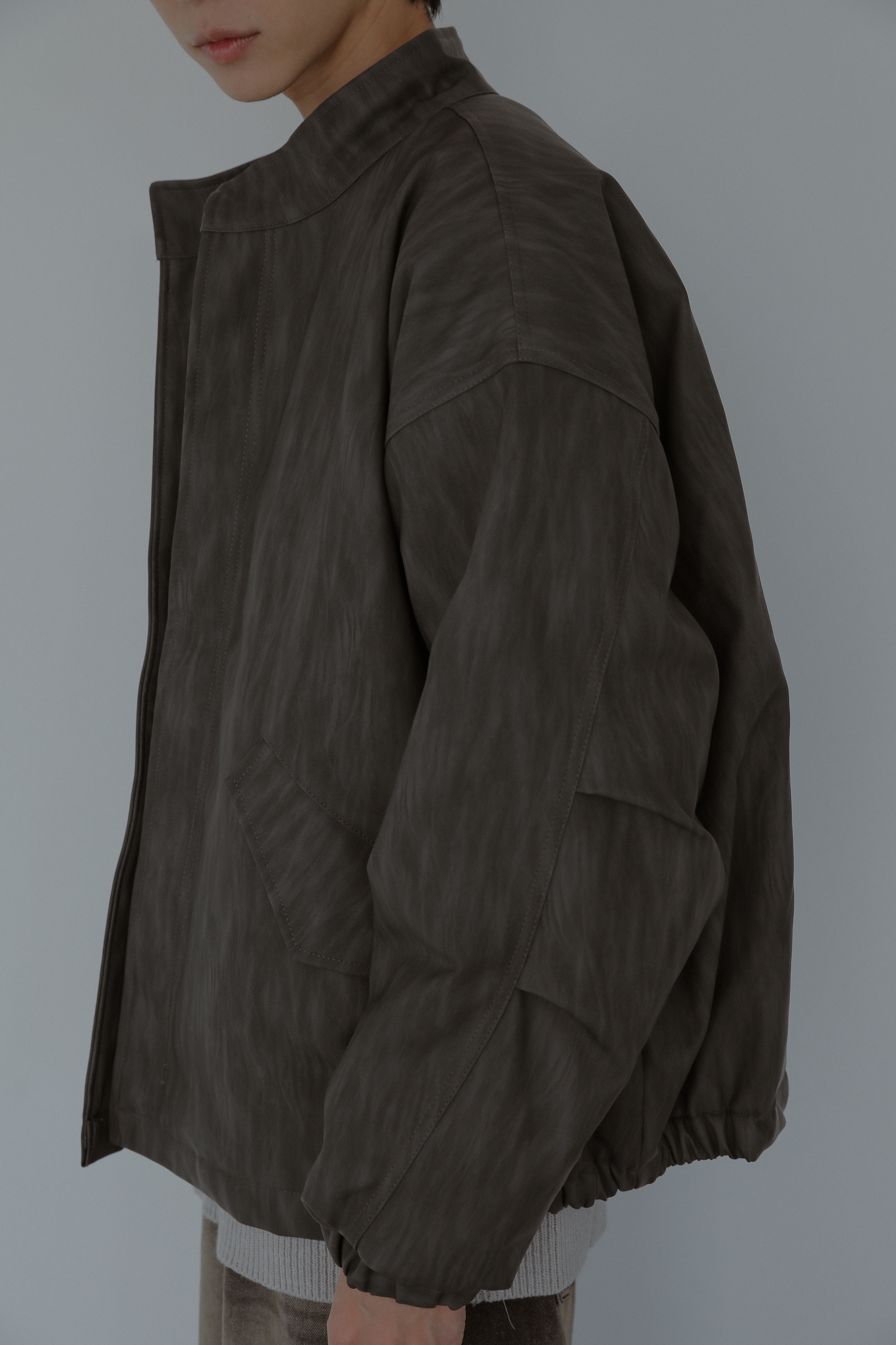 【Discount】Leather Fish Tail Short Jumper #外套