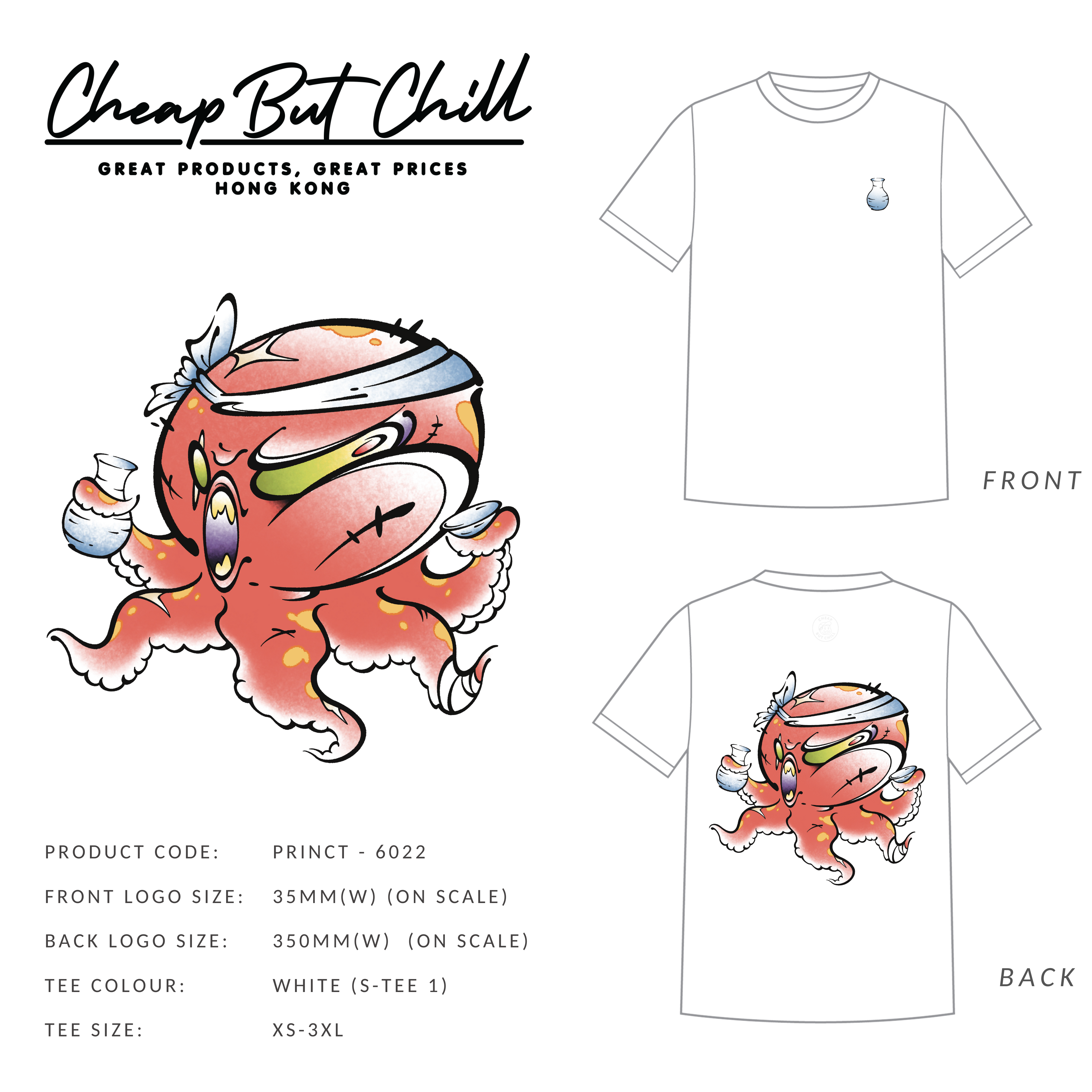 New ✦ CheapbutChill x chrisss12_tattoo 八爪魚Tee