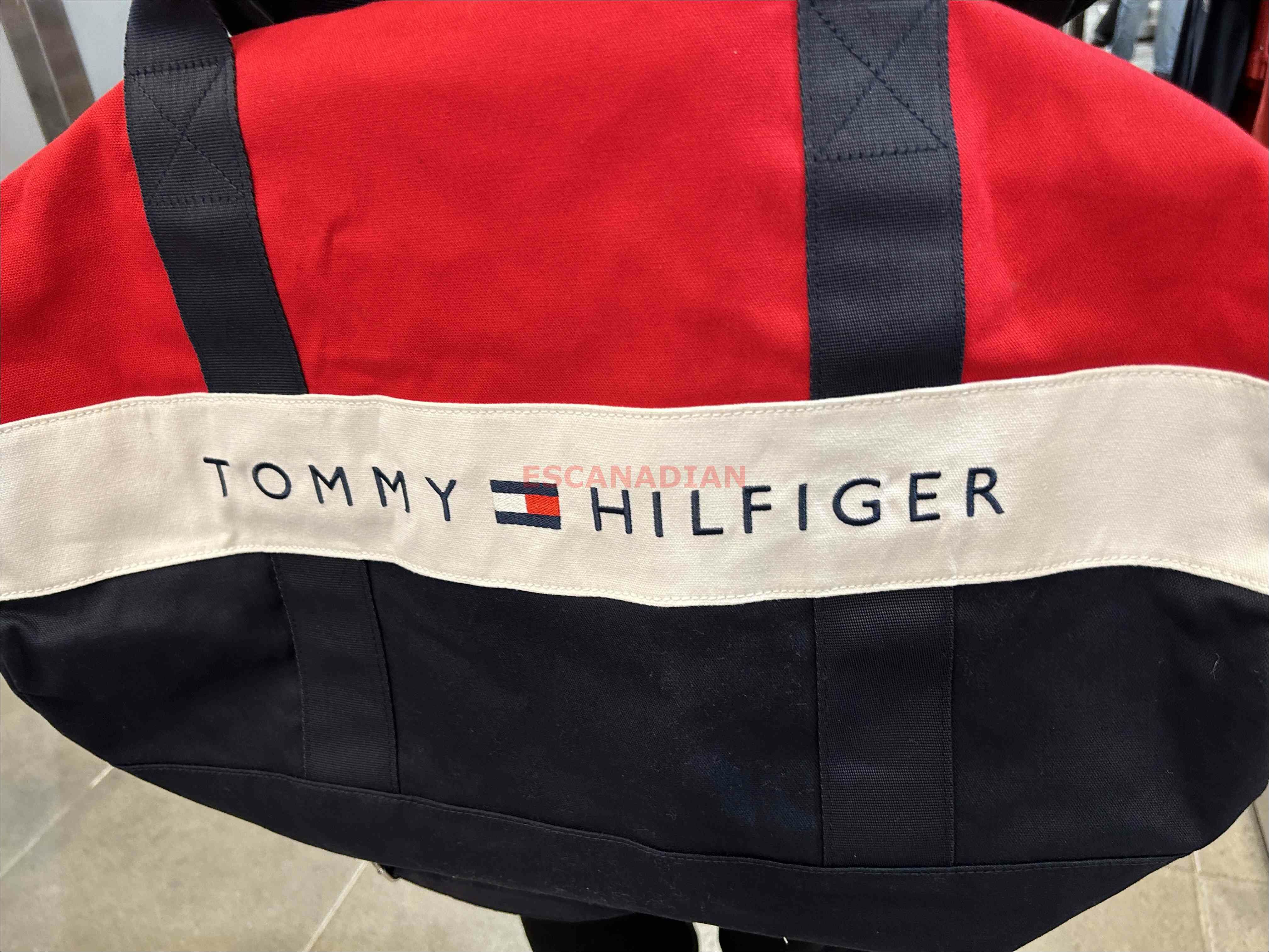 TOMMY 大字樣 3色 帆布 兩用 旅行滾筒包