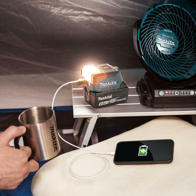 ＊中崙五金【附發票】Makita 牧田 18V充電式LED手電筒 DML817 USB插座 附暖色蓋