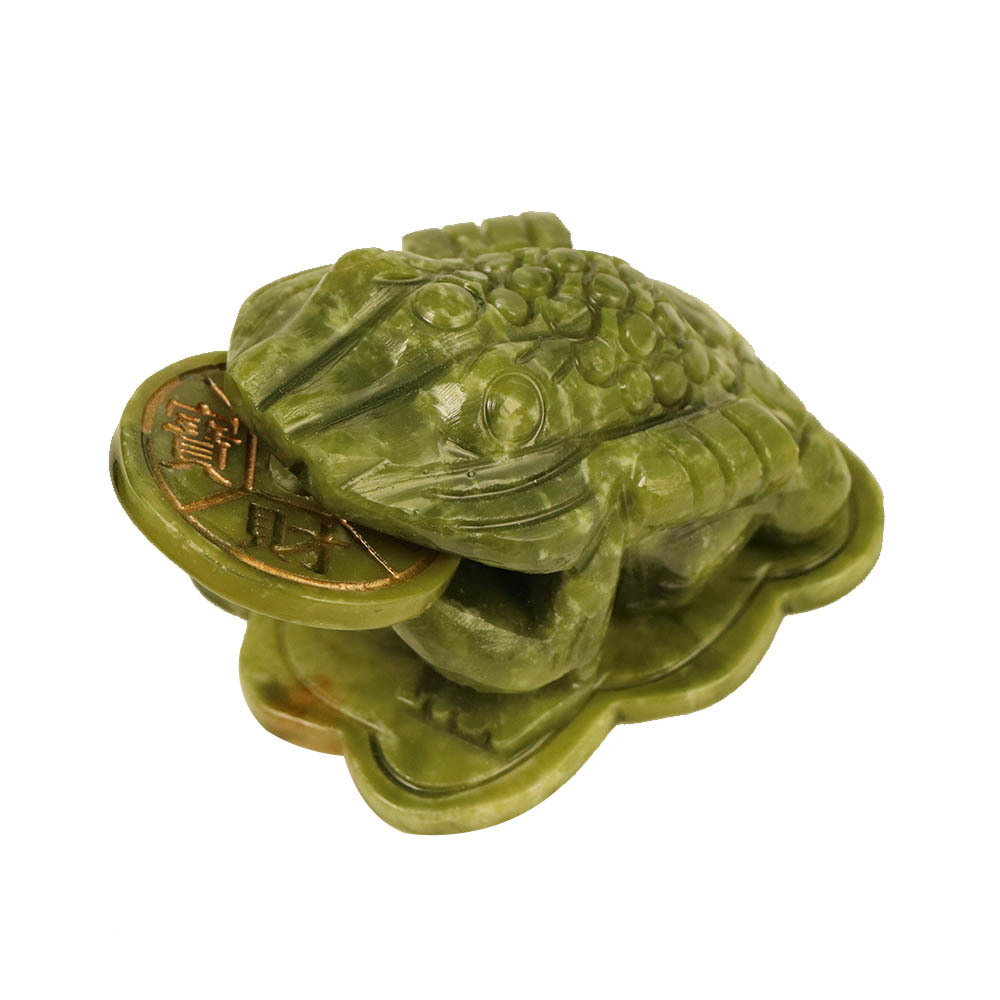 【菩提居】進財青玉蟾蜍