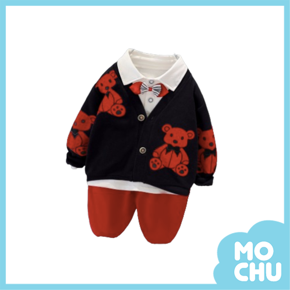 領結小熊三件組套裝