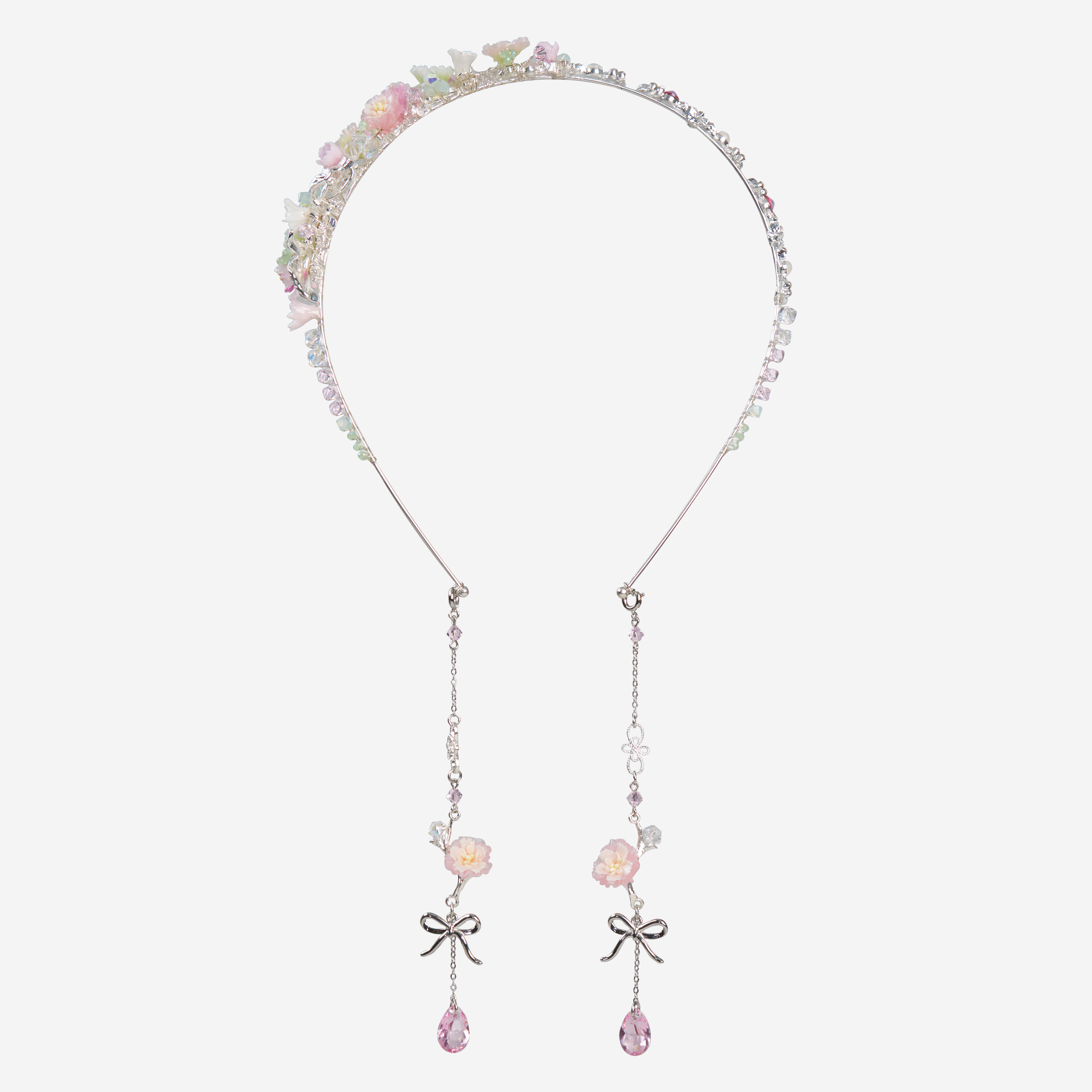 Hint from the Blossoms Pastel Gradation Headband with Detachable Pendants