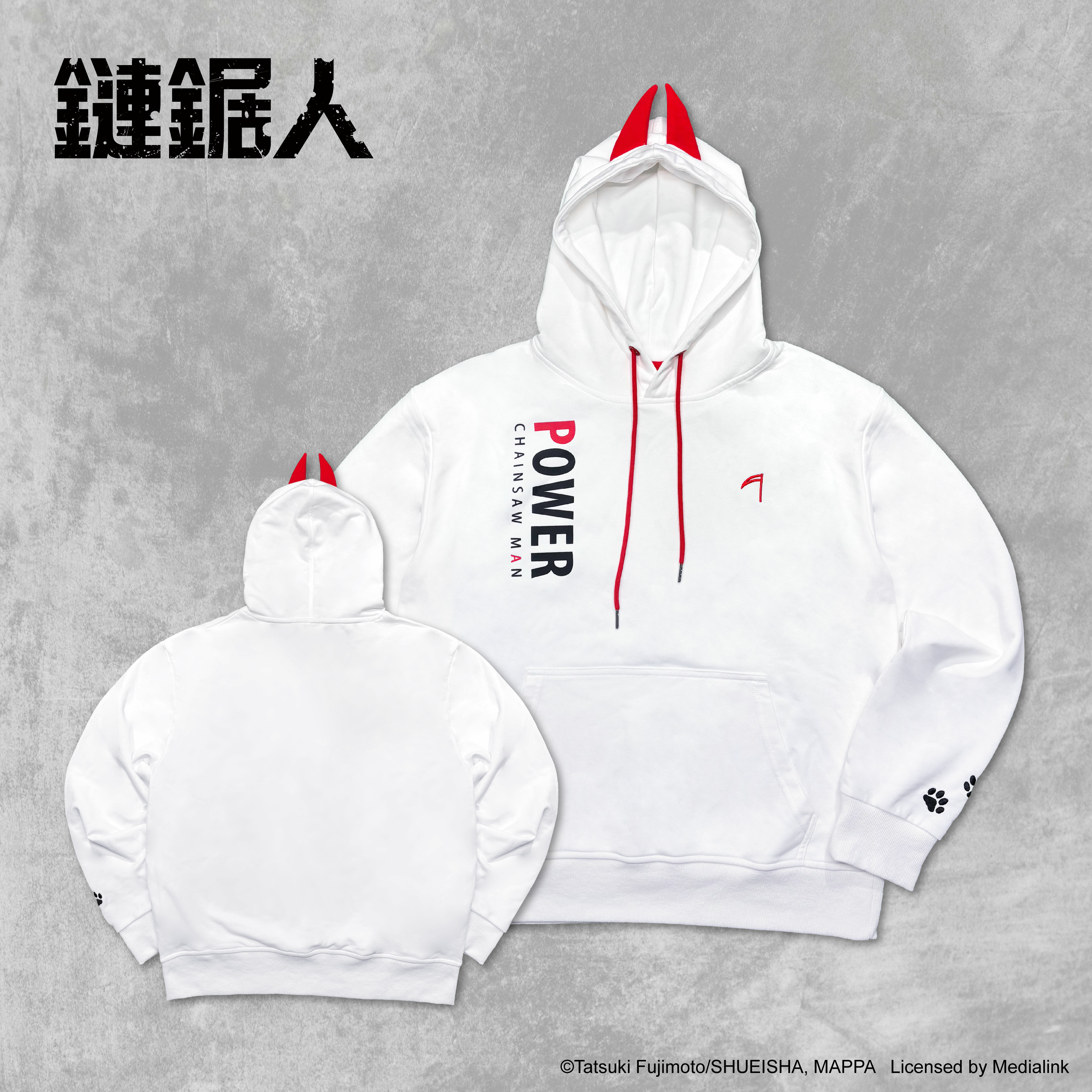 鏈鋸人-帽 T-帕瓦款-白