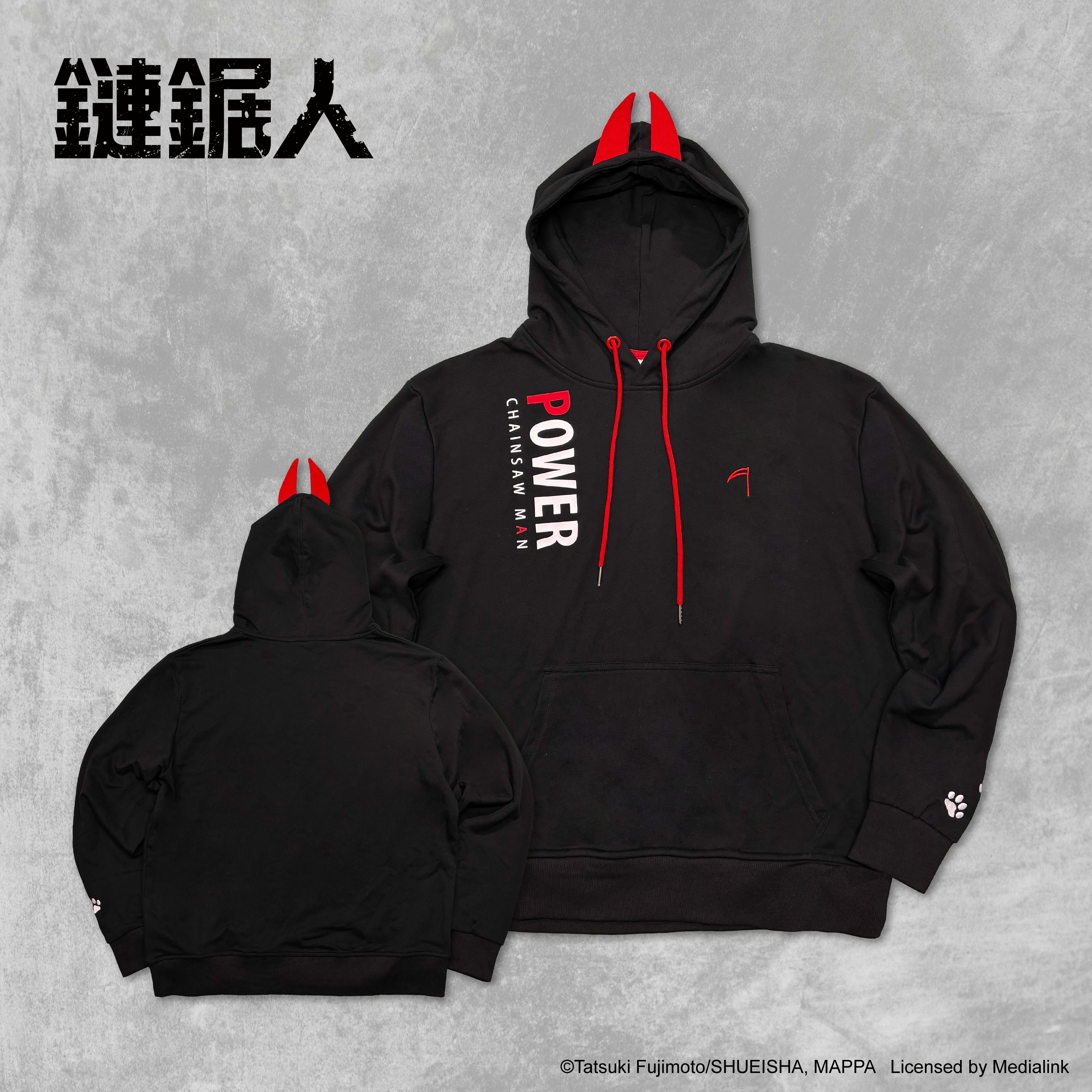 鏈鋸人-帽 T-帕瓦款-黑