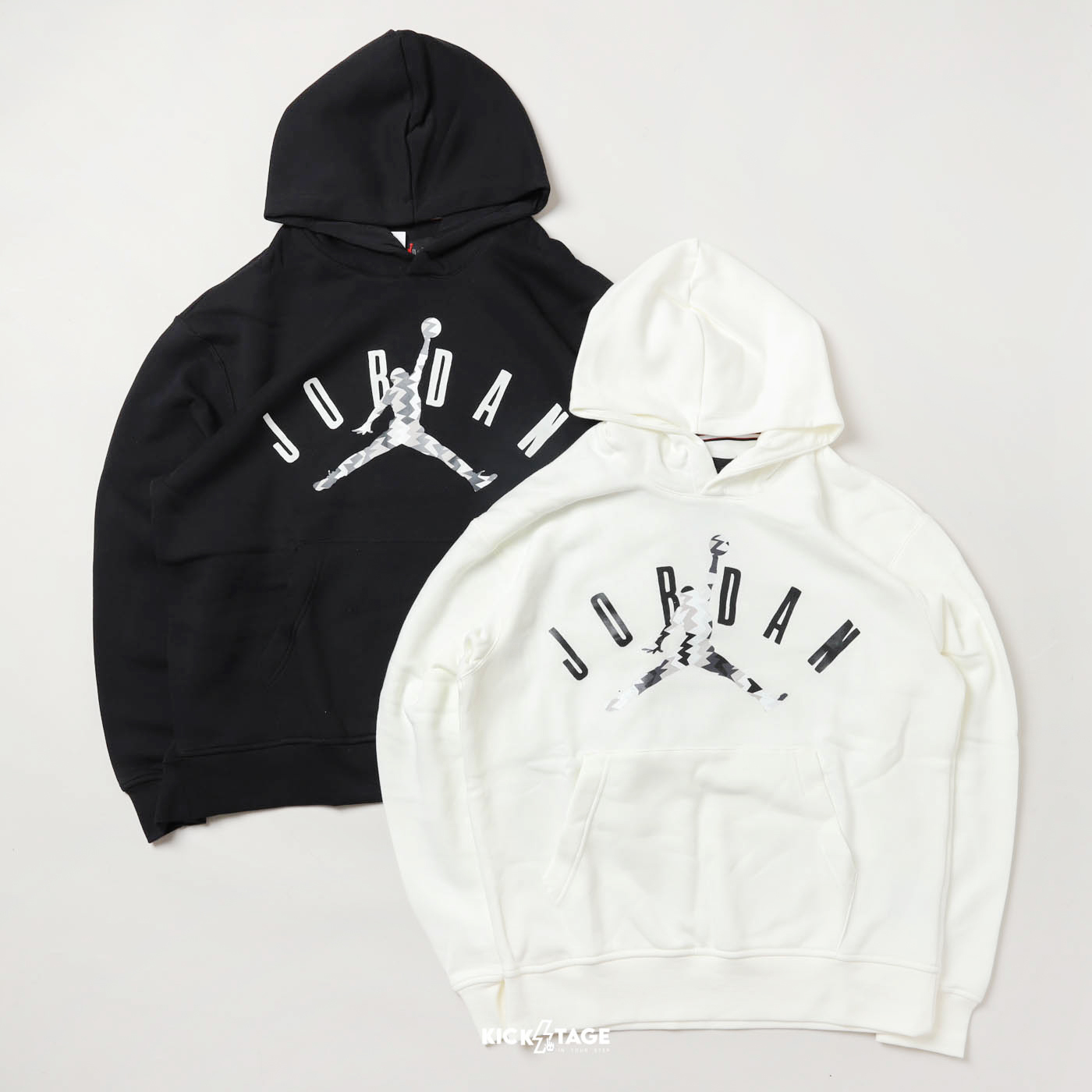 男女款NIKE JORDAN FLIGHT MVP HOODIE 米白黑色印花內刷毛休閒帽T【FD