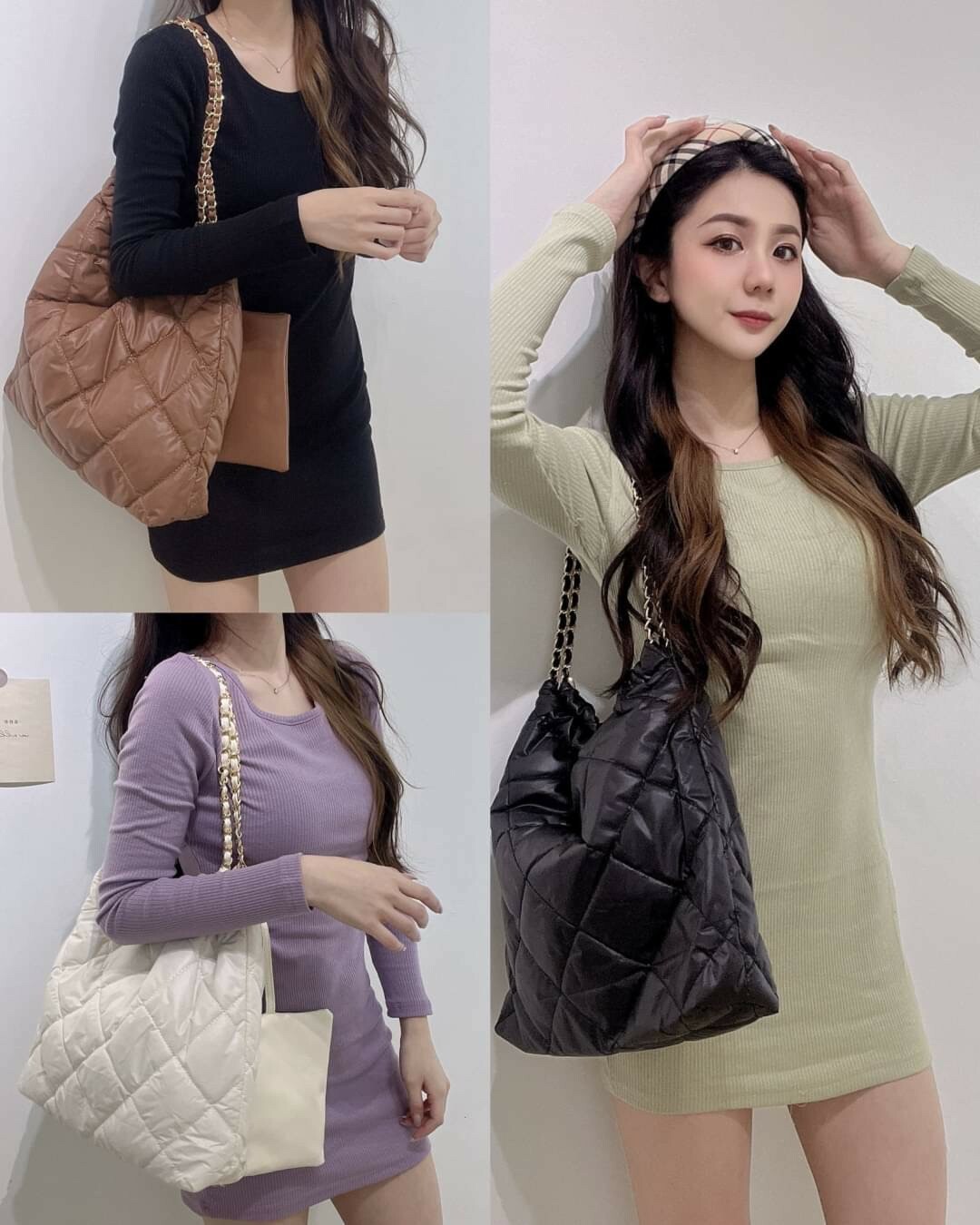 【2228小香款太空尼龍托特包】