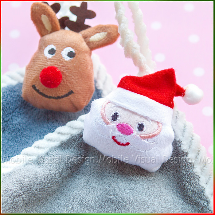 聖誕節禮物贈品 聖誕擦手巾+金莎巧克力3顆入 (4款隨機出貨