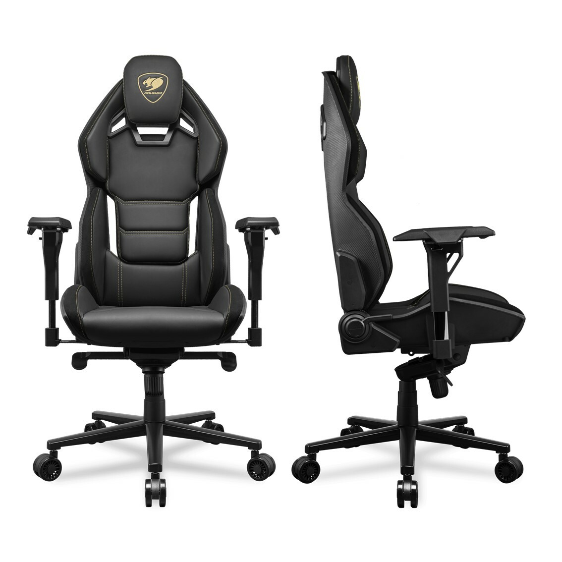 米特3C數位–COUGAR 美洲獅 HOTROD ROYAL 電競椅 4D可調整扶手/加大椅輪 黑金色