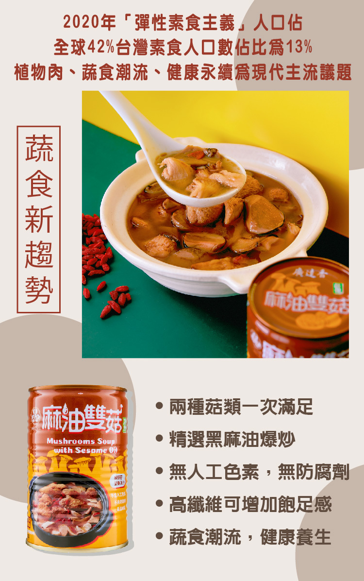 廣達香麻油雙菇,麻油雙菇,麻油菇,麻油猴頭菇,麻油杏鮑菇