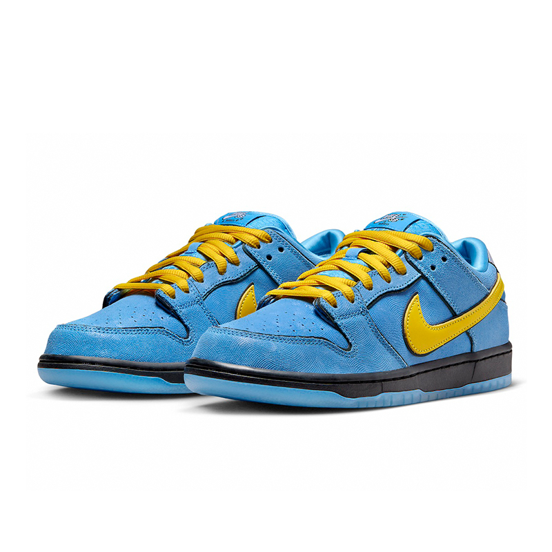 NIKE SB DUNK LOW PRO X 飛天小女警泡泡聯名款藍黃男款FZ8320 