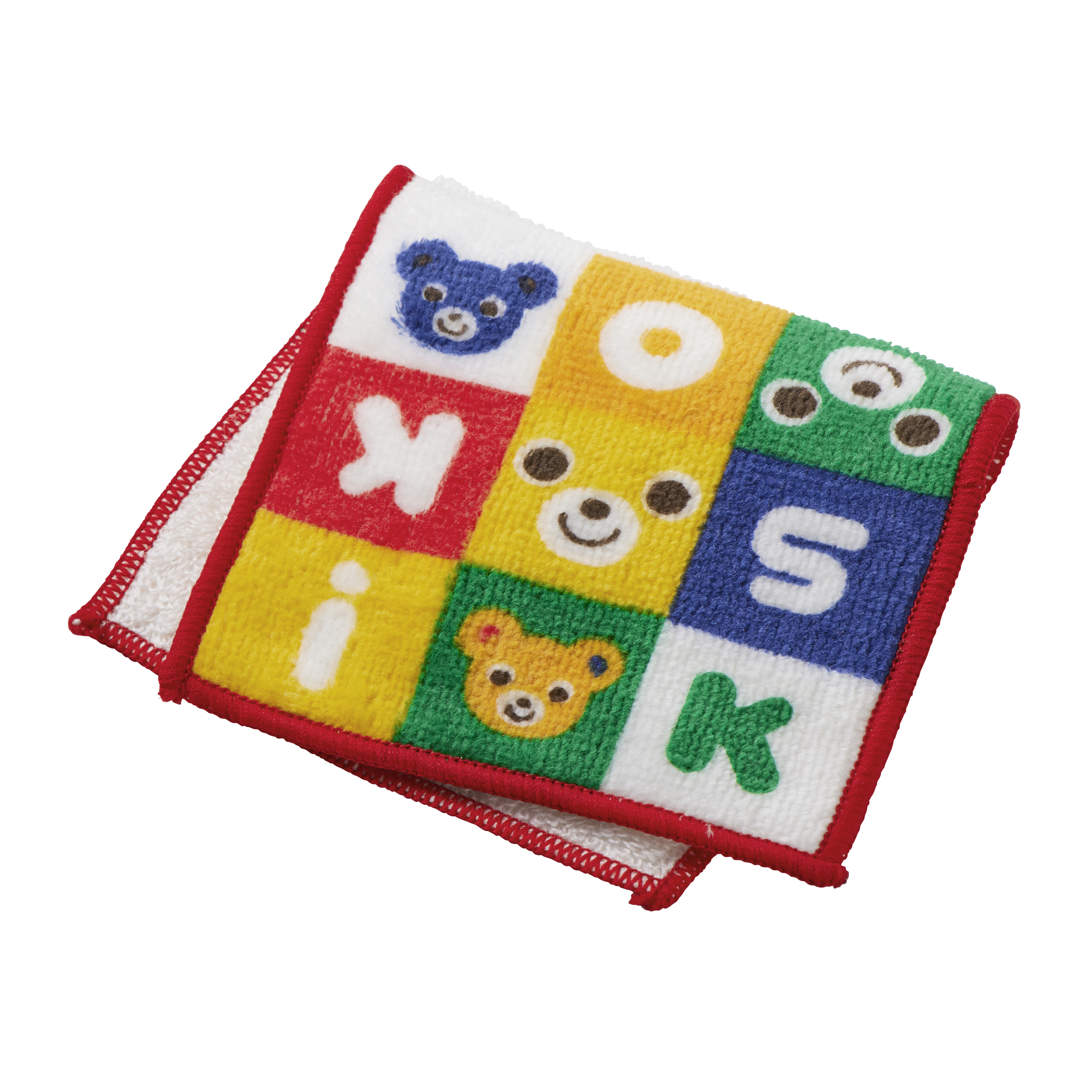 MH方格小熊毛巾