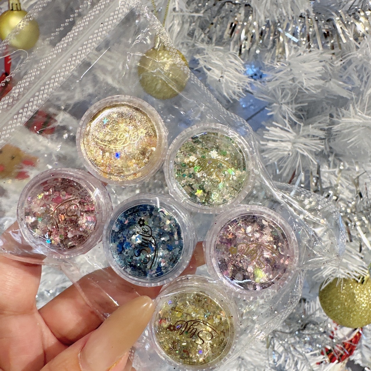 【STYLE新品】彩色花花星星亮粉片